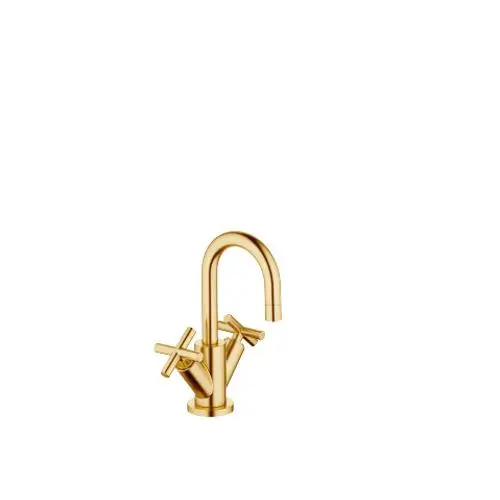 Dornbracht-TARA.-Waschtisch-Einlochbatterie-mit Ablaufgarnitur-Ausladung 100mm-Messing gebürstet (23kt), 22302892-28, Artikel in Kategorie